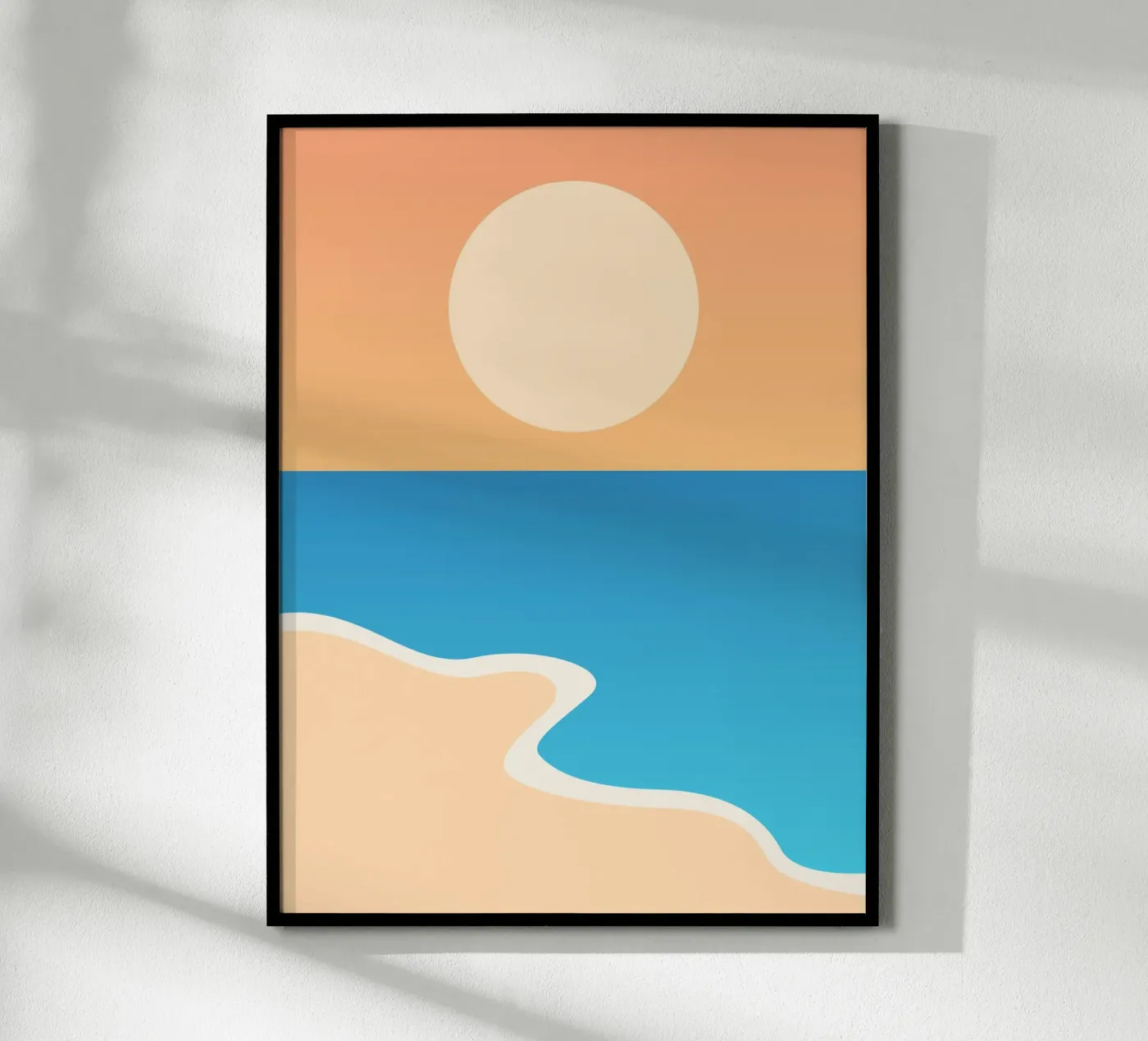 calm sea relaxation poster da pastel color shape