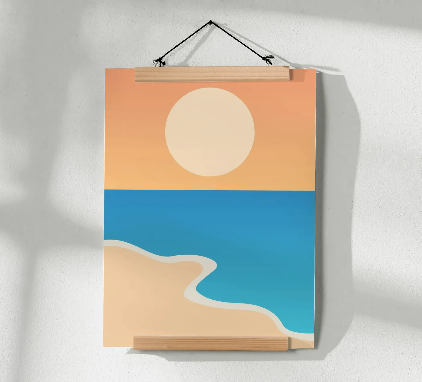 calm sea relaxation poster da pastel color shape