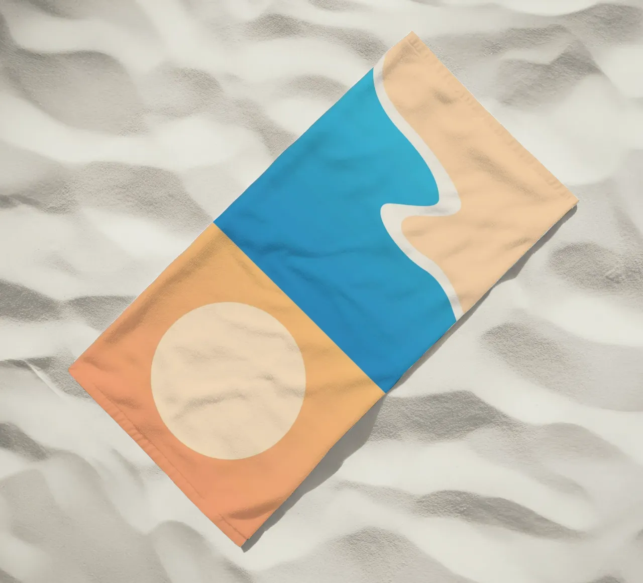 mare calmo relax telo mare da pastel color shape