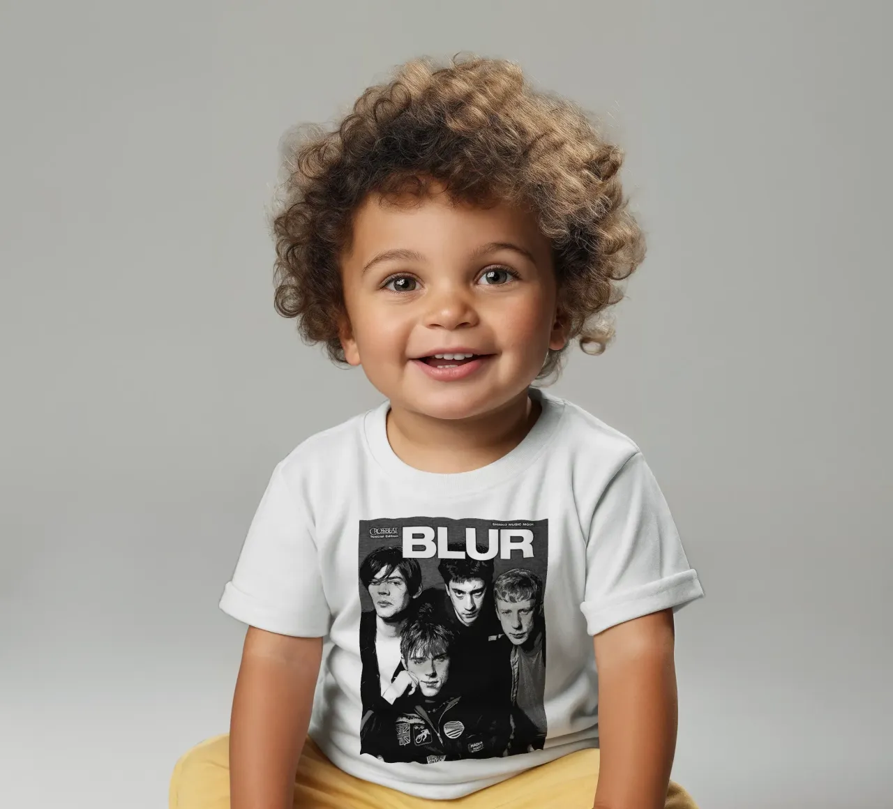 blur band art baby t-shirt by vanhesling