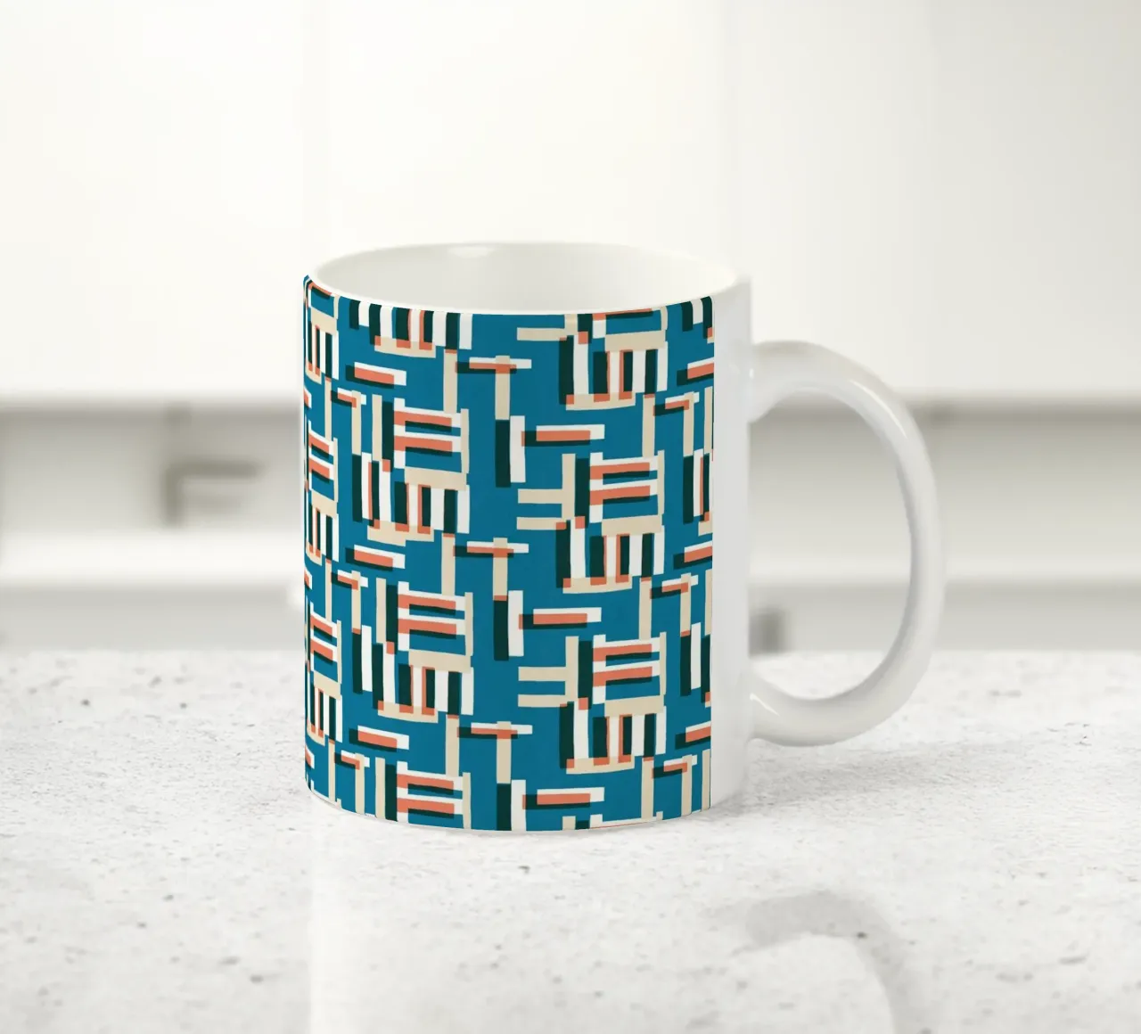 Cyano Pattern No 09 keramische mok van treechild