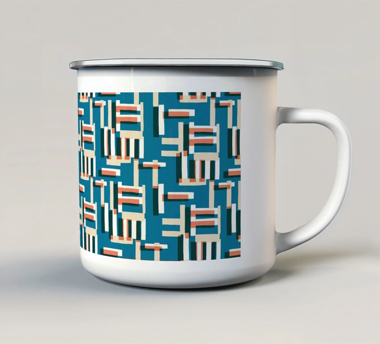 Cyano Pattern No 09 tazza in smalto da treechild