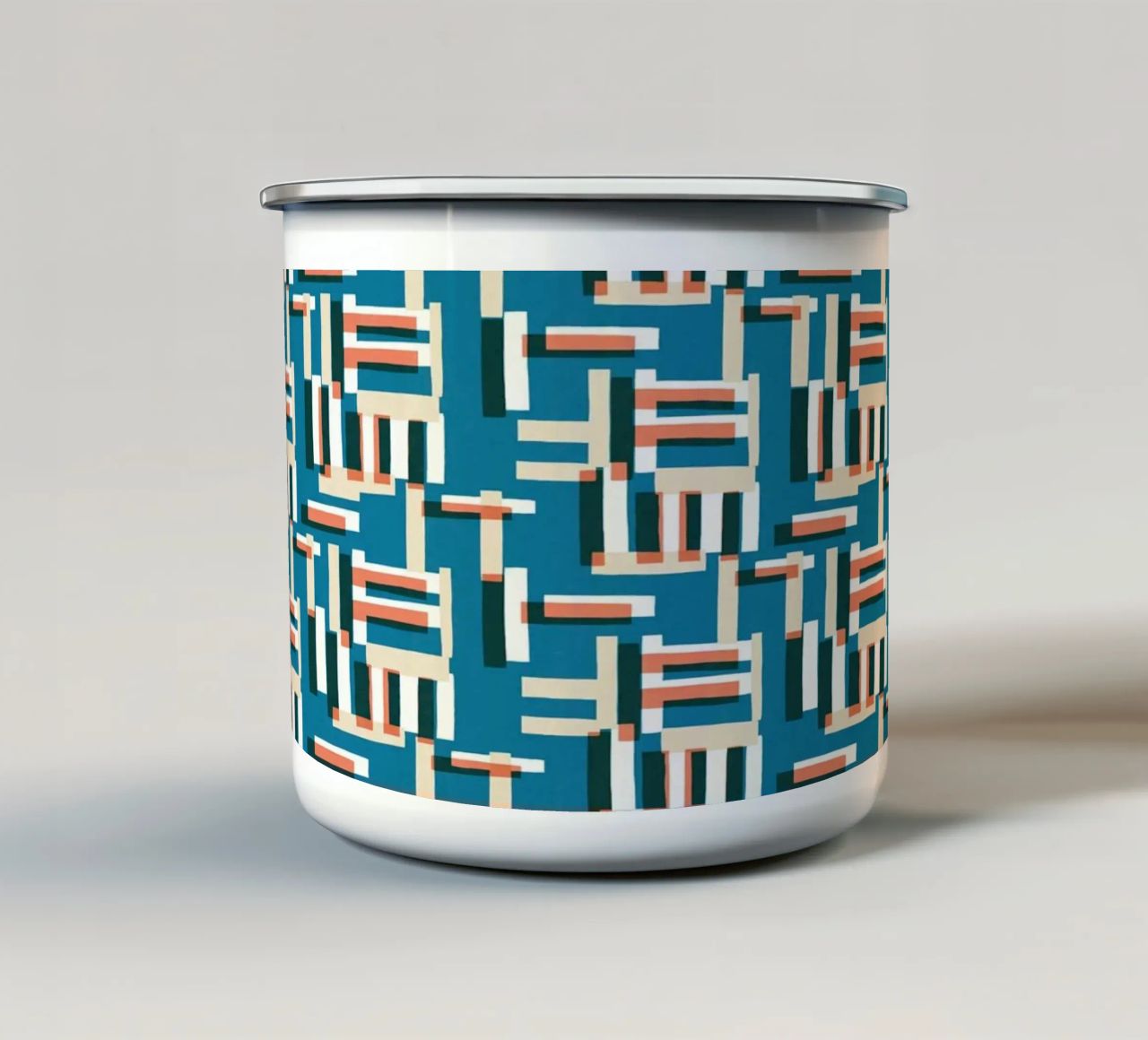 Cyano Pattern No 09 tazza in smalto da treechild