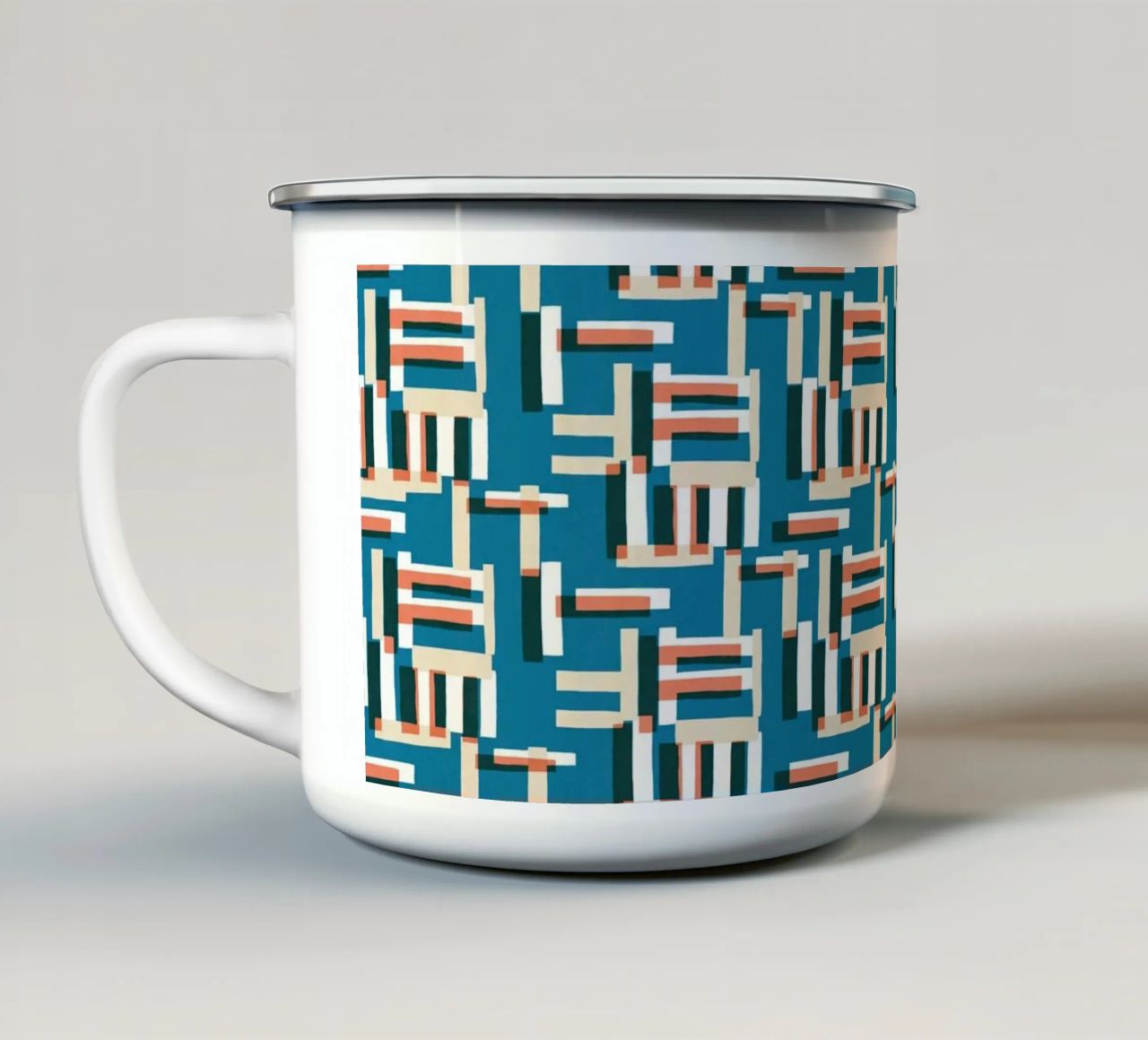 Cyano Pattern No 09 tazza in smalto da treechild