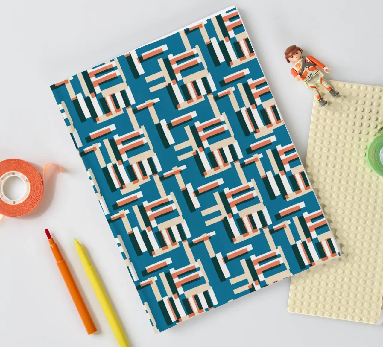 Cyano Pattern No 09 notebook by treechild