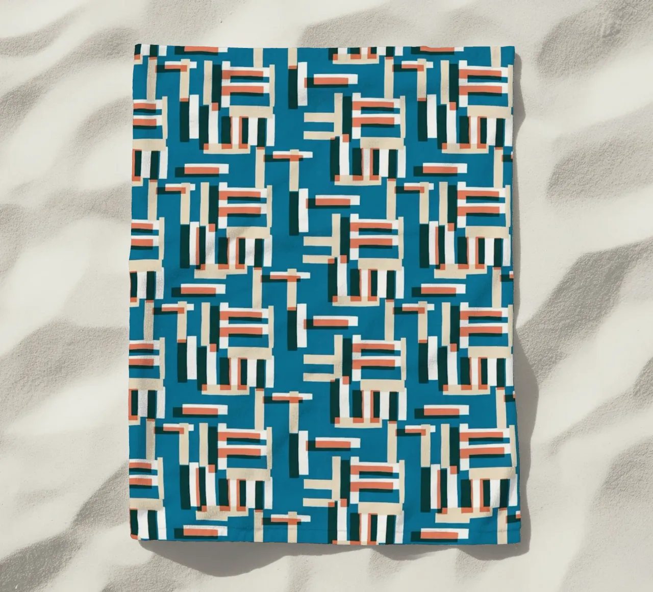 Cyano Pattern No 09 Strandtuch von treechild