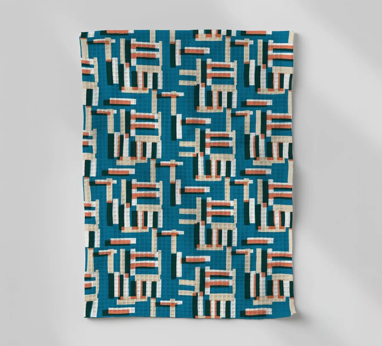 Cyano Pattern No 09 Geschirrtuch von treechild