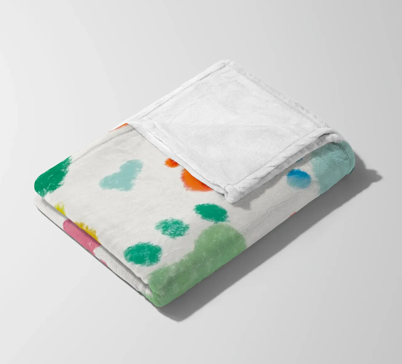 Impronta di zampa colorata in toni pastello coperta in pile da gulsengunel