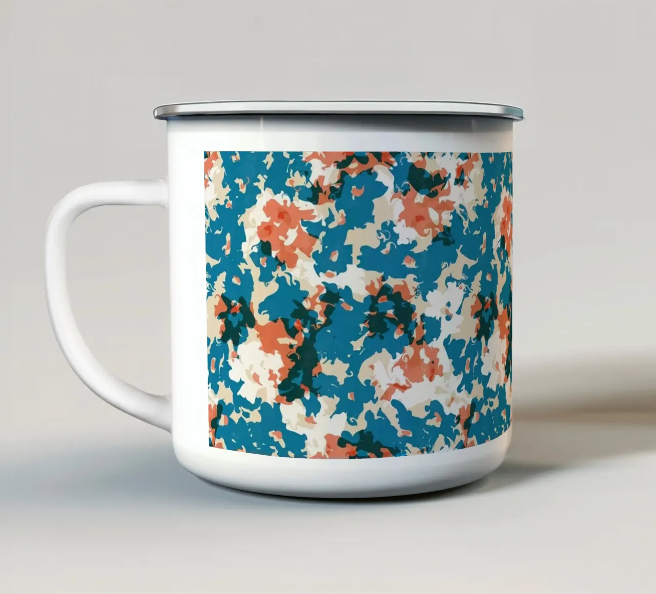 Cyano Pattern No 10 mug en émail de treechild