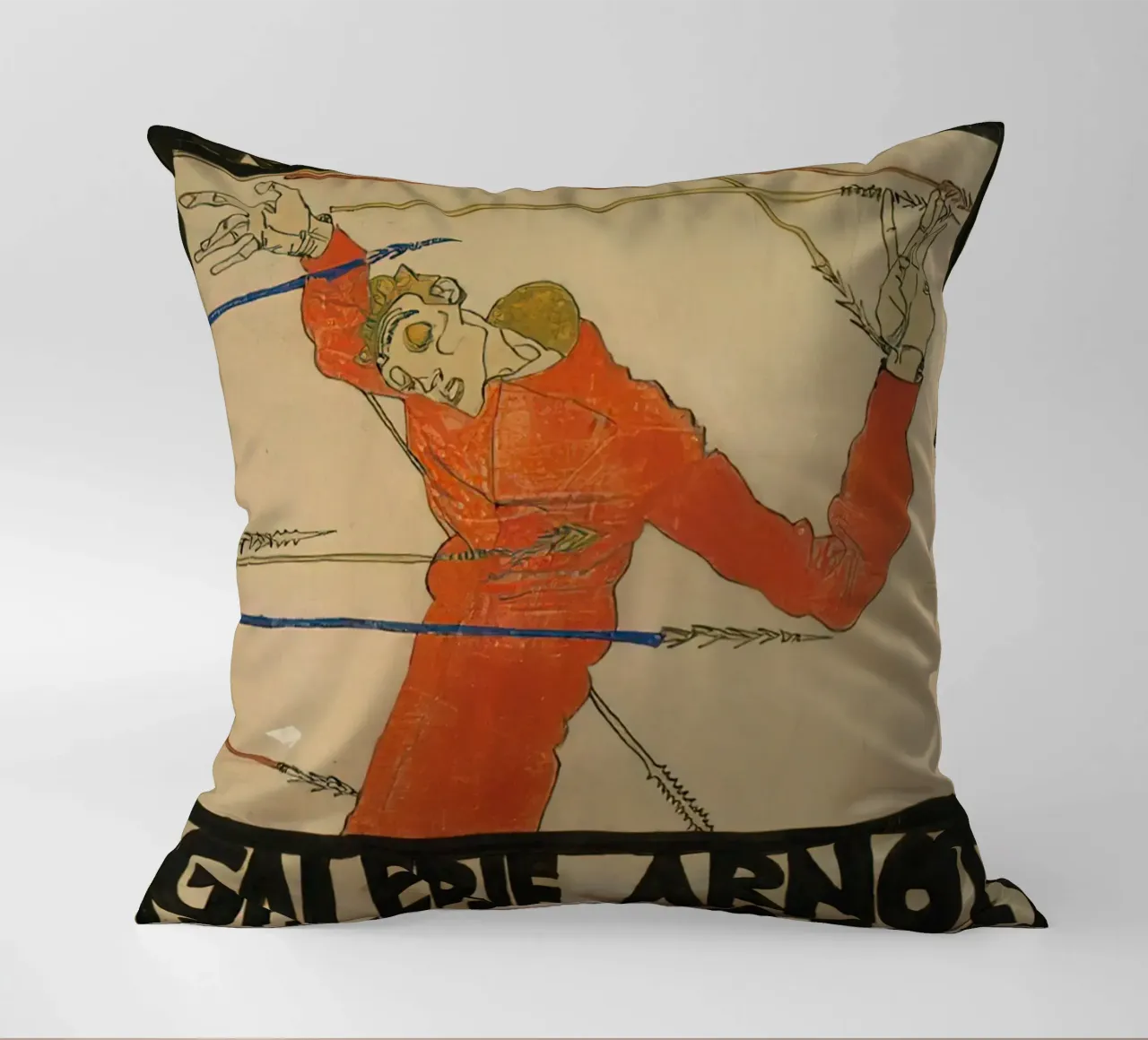 Self-portrait as Saint Sebastian decorative cushion by williamsshop