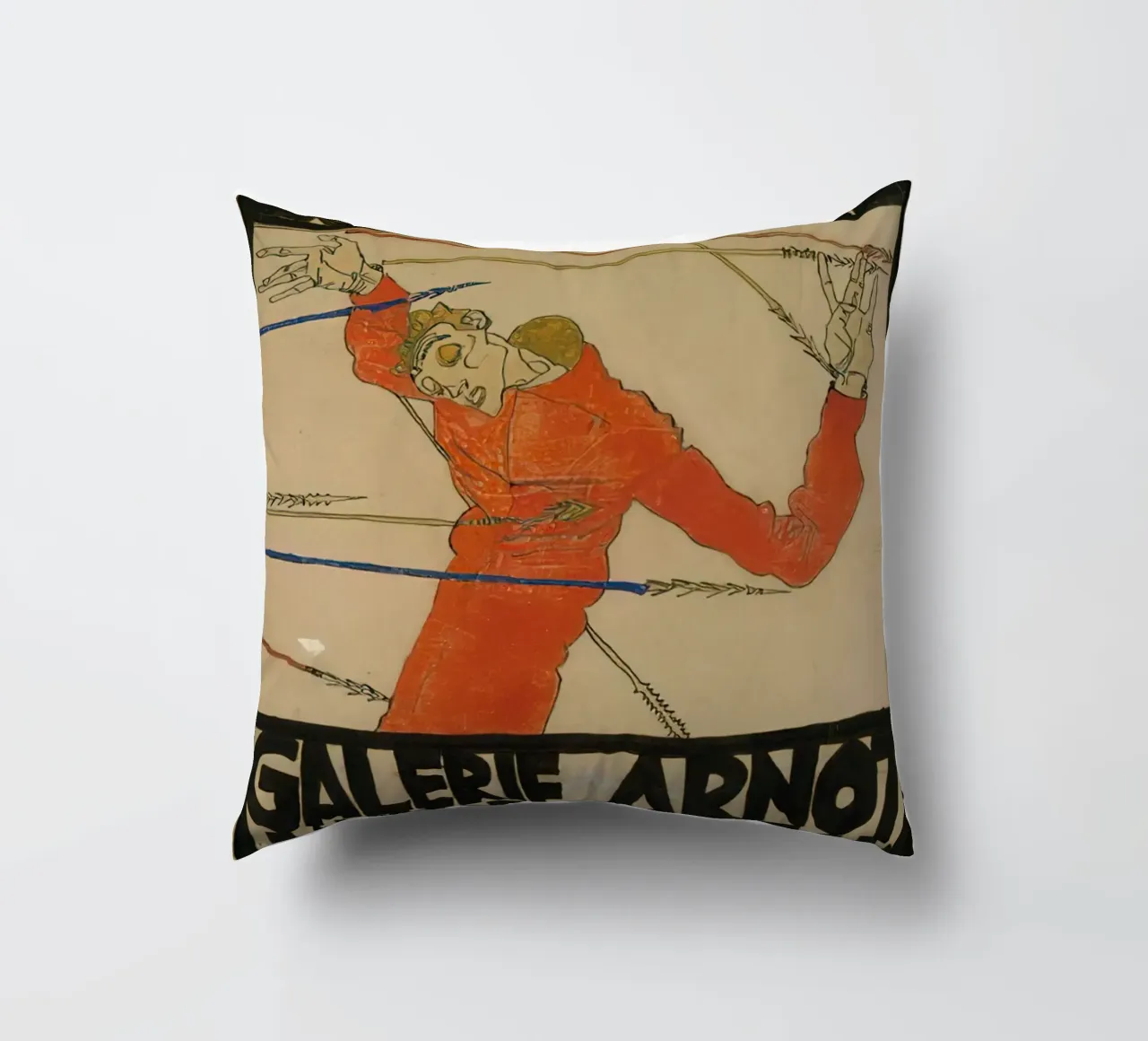 Self-portrait as Saint Sebastian decorative cushion by williamsshop