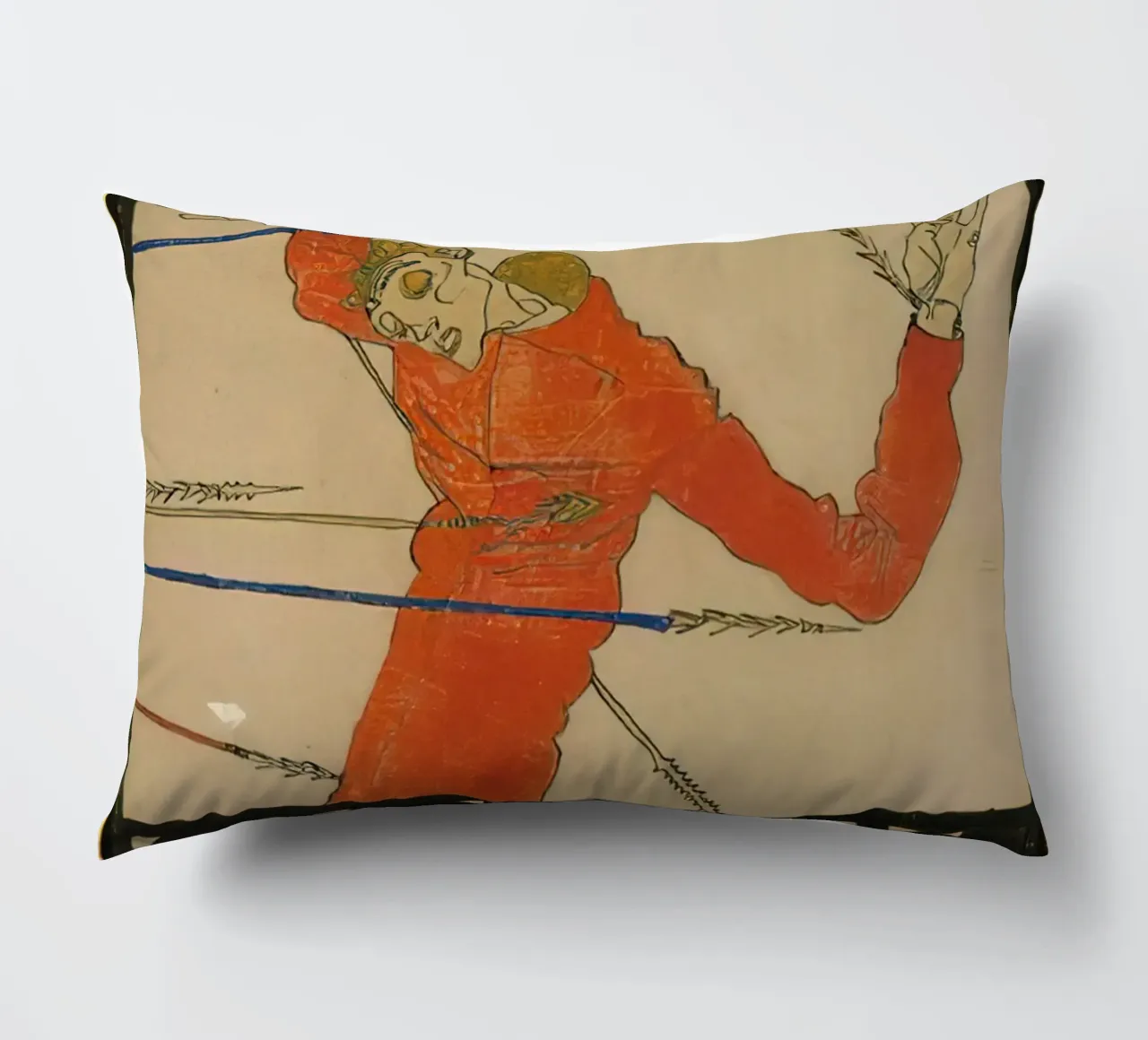 Self-portrait as Saint Sebastian decorative cushion by williamsshop