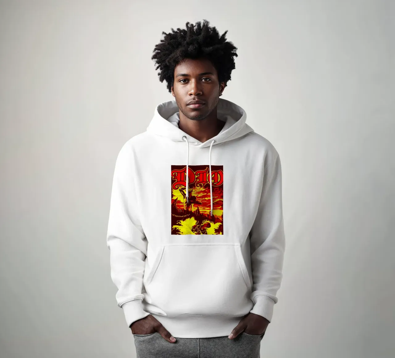 dio band art felpa con cappuccio da vanhesling