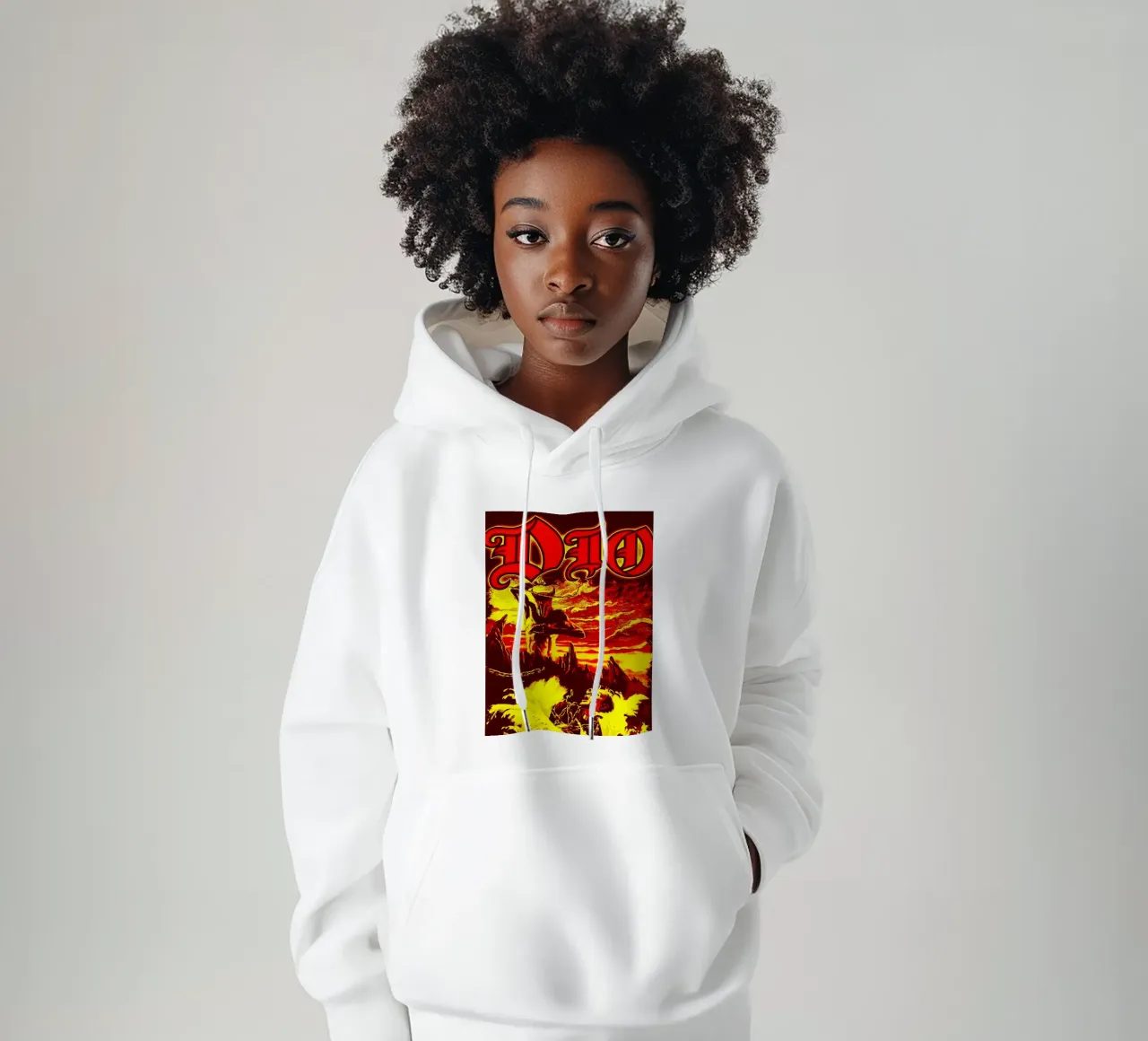 dio band art felpa con cappuccio da vanhesling