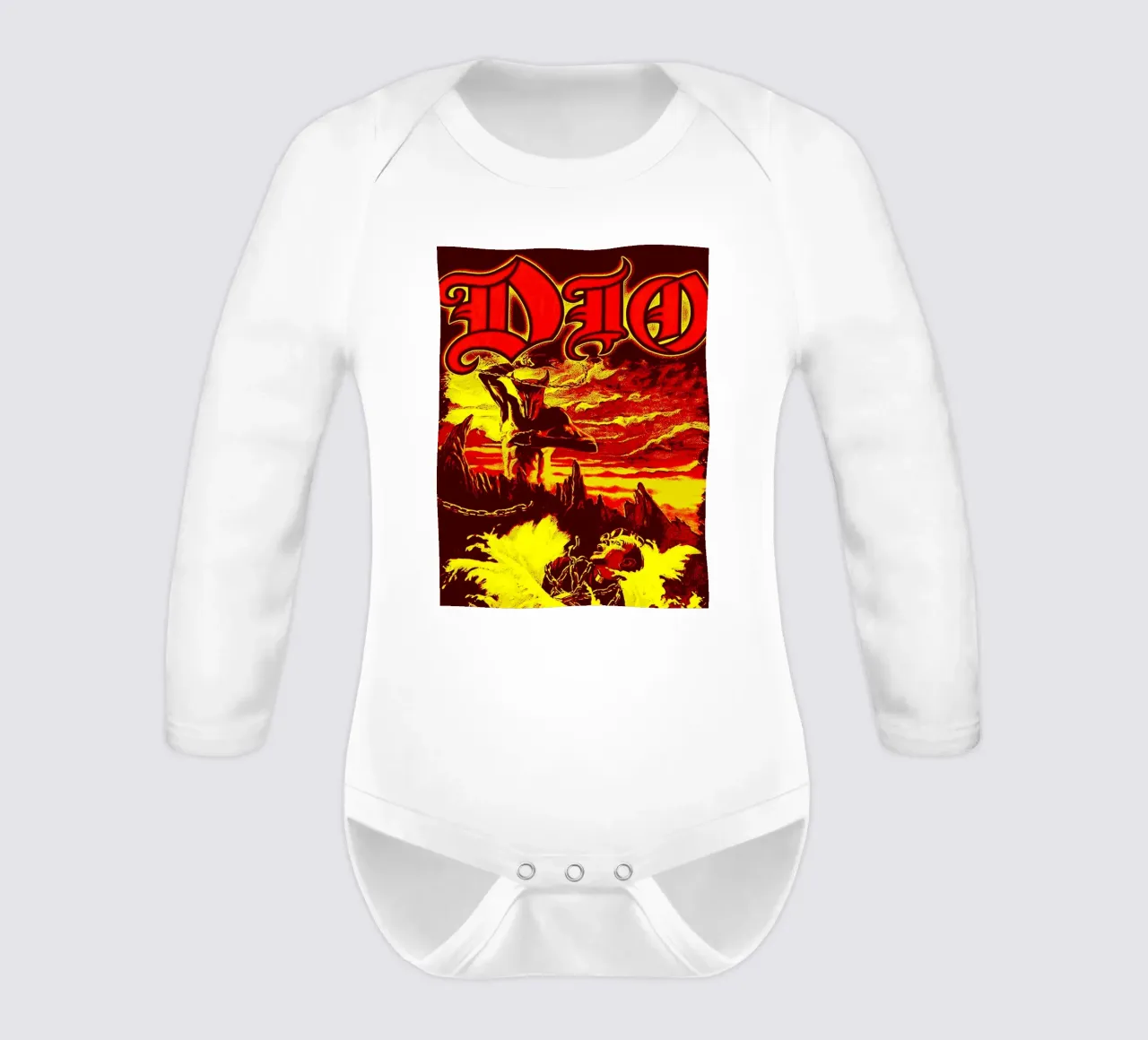 dio band art long-sleeve baby romper by vanhesling