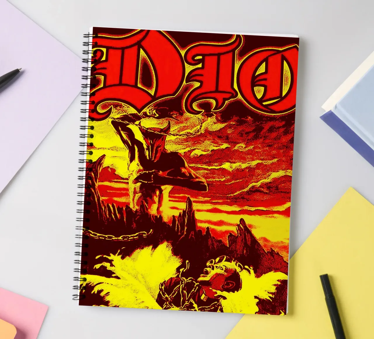 dio band art spiral notebook by vanhesling