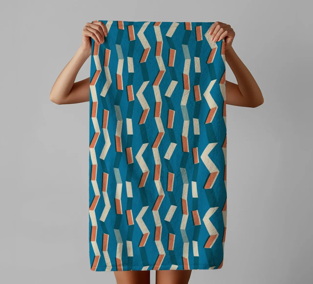 Cyano Pattern No 11 asciugamano da bagno da treechild