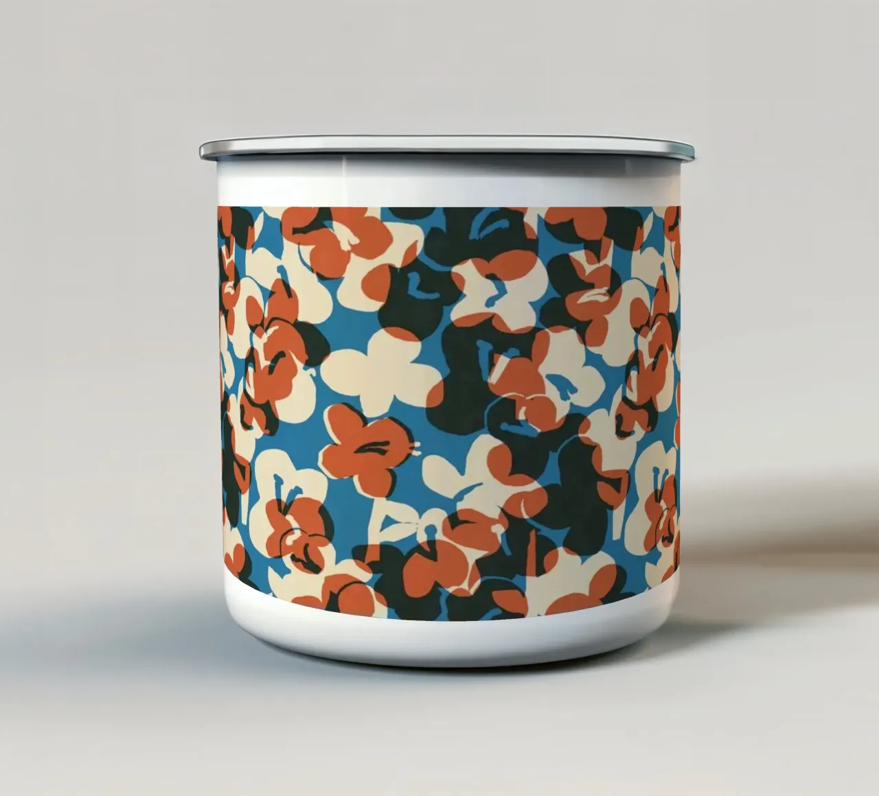 Cyano Pattern No 12 Emaille Tasse von treechild