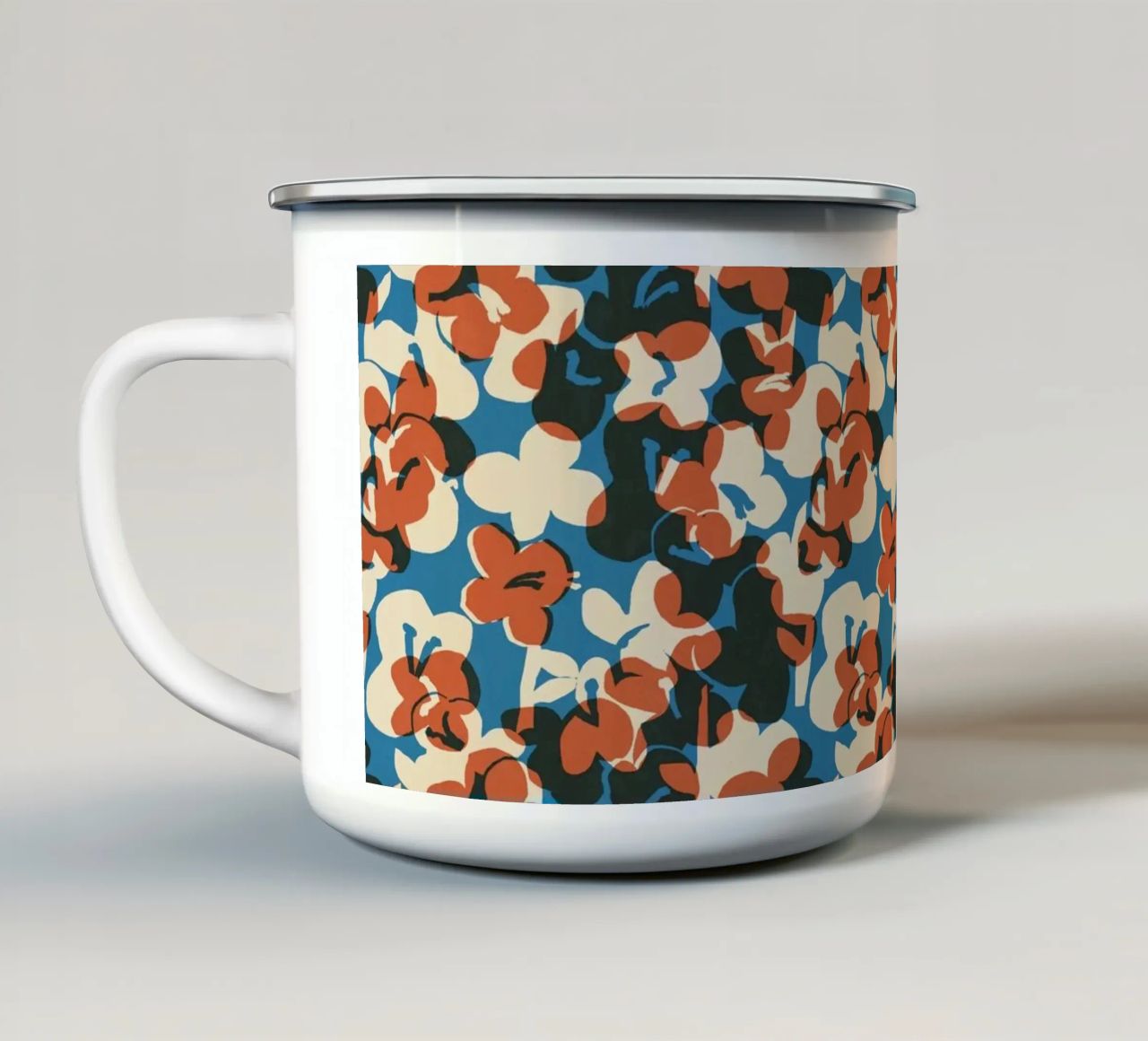 Cyano Pattern No 12 tazza in smalto da treechild