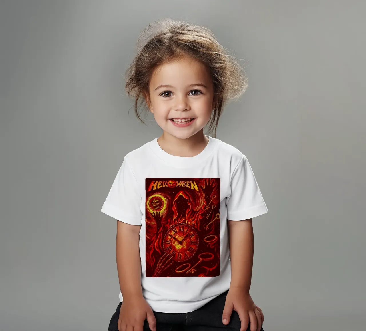 helloween band art kids t-shirt by vanhesling
