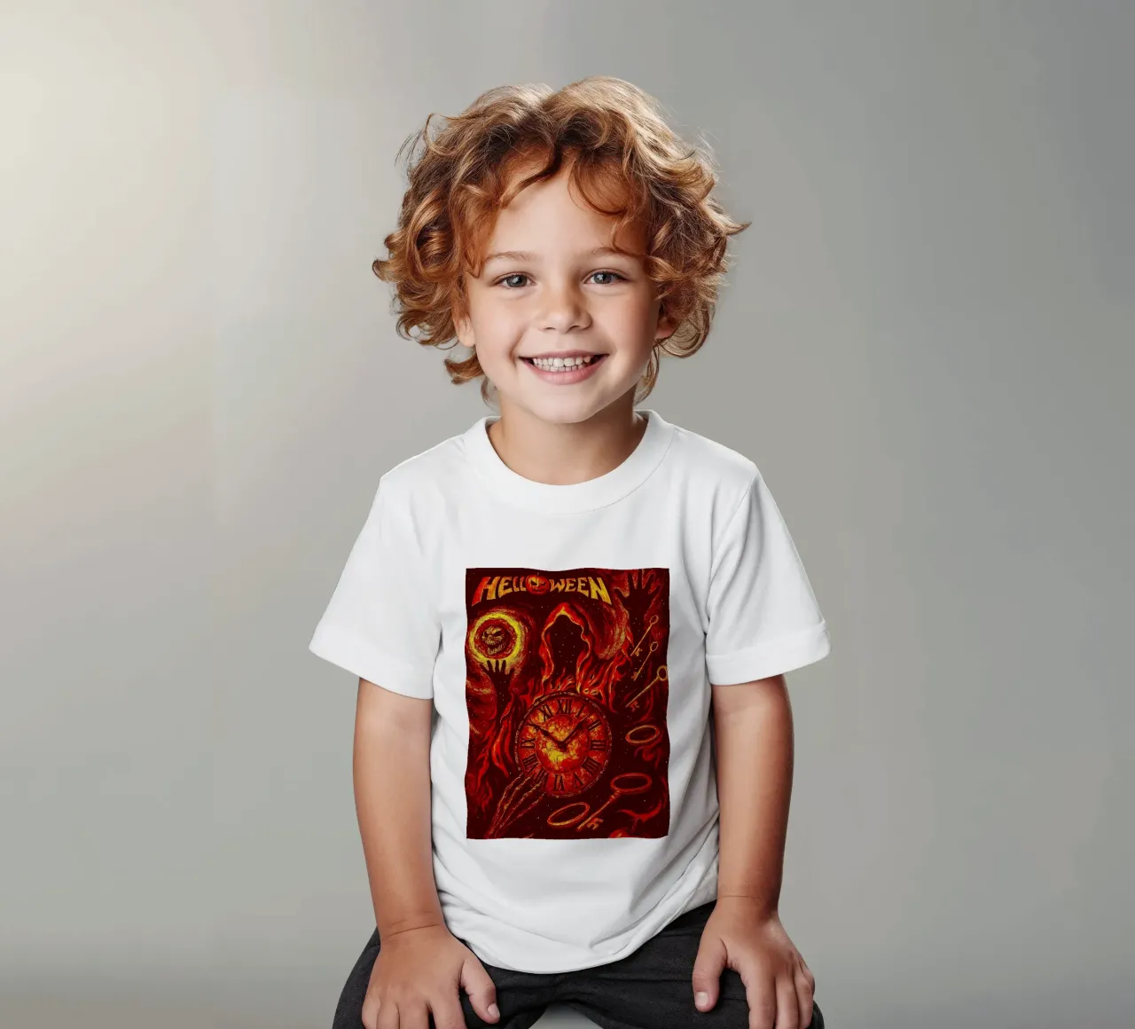 helloween band art kids t-shirt by vanhesling