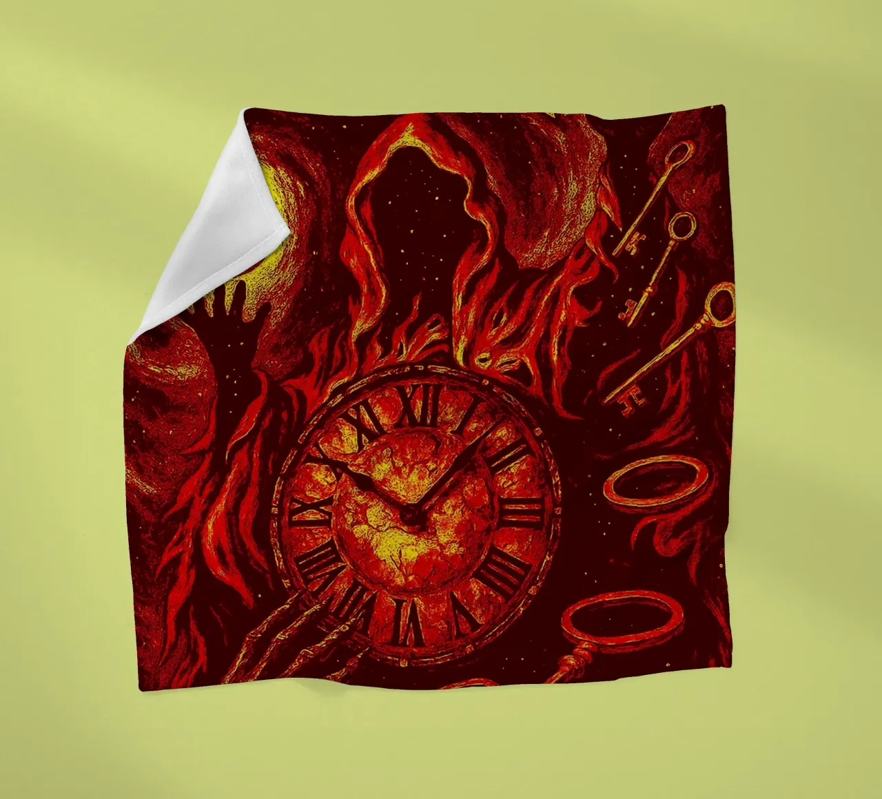 helloween band art fleece blanket by vanhesling