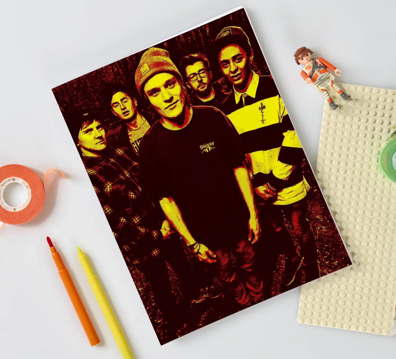 neck deep band art notebook by vanhesling