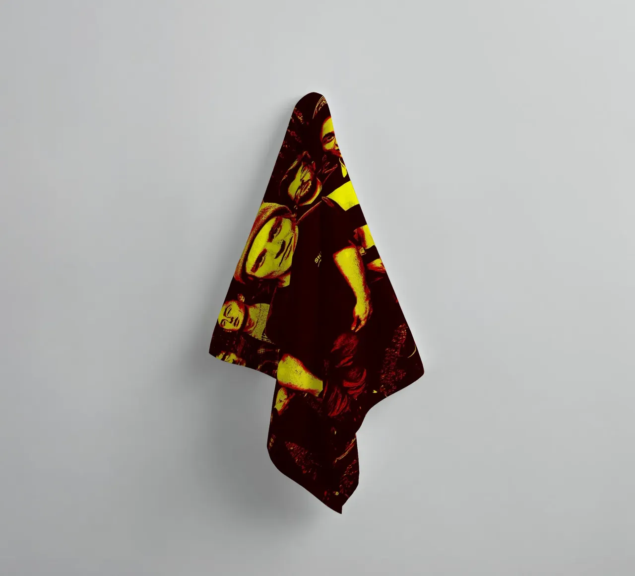 nek diepe band kunst badhanddoek van vanhesling