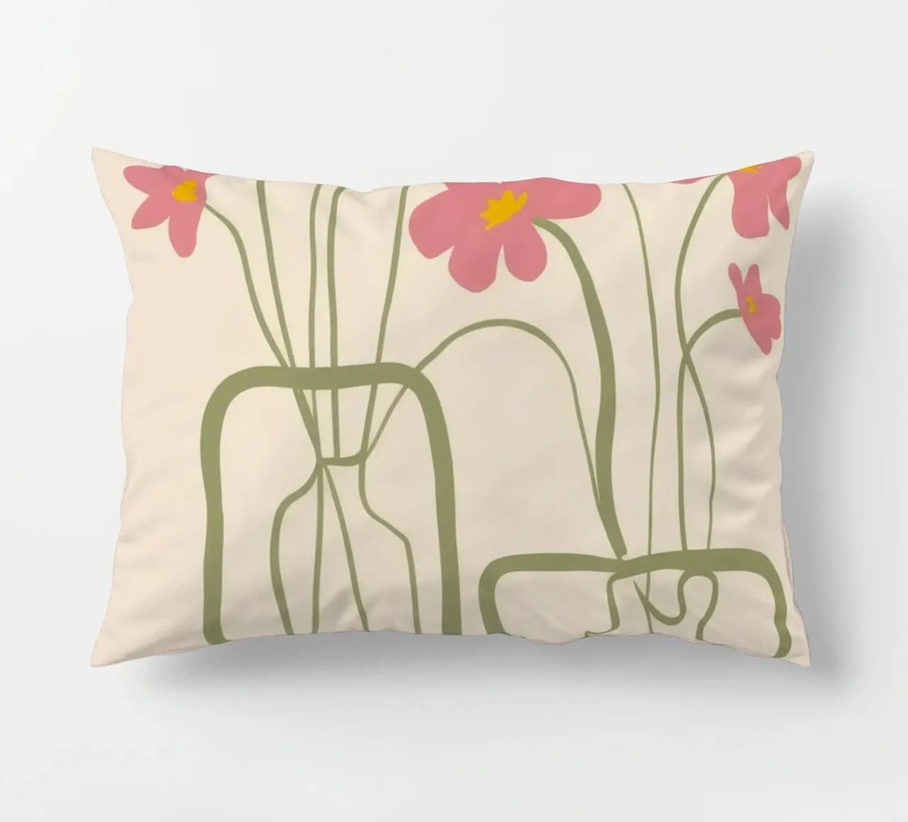 Twin Vase Stillness decorative cushion by Peak Delusion