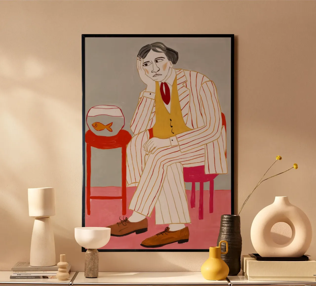 Pesce rosso gessato Ponder poster da Peak Delusion