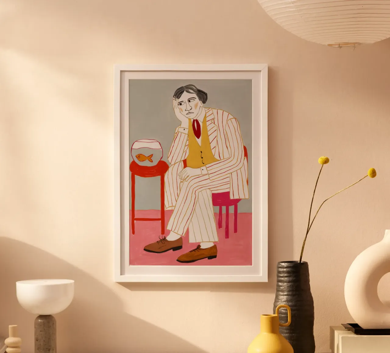 Pesce rosso gessato Ponder poster da Peak Delusion