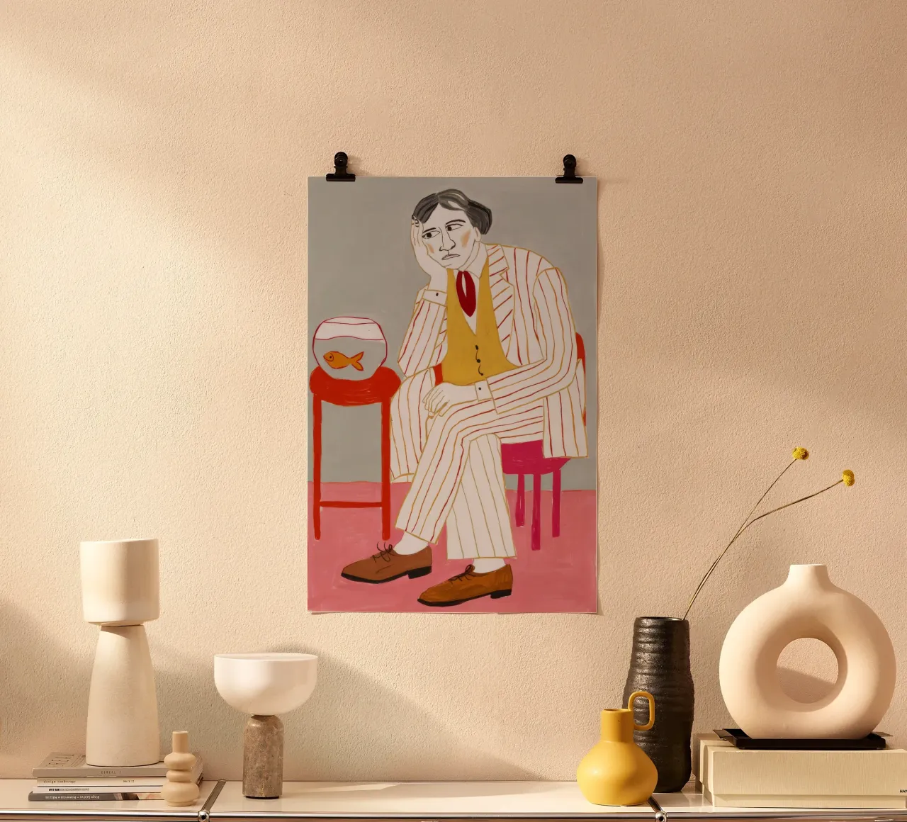 Pesce rosso gessato Ponder poster da Peak Delusion