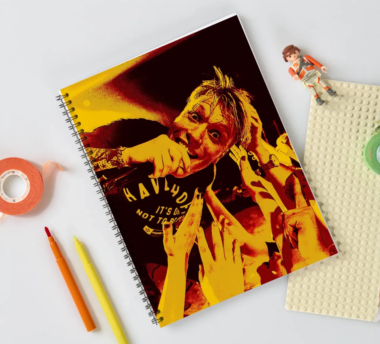 neck deep band art spiral notebook by vanhesling