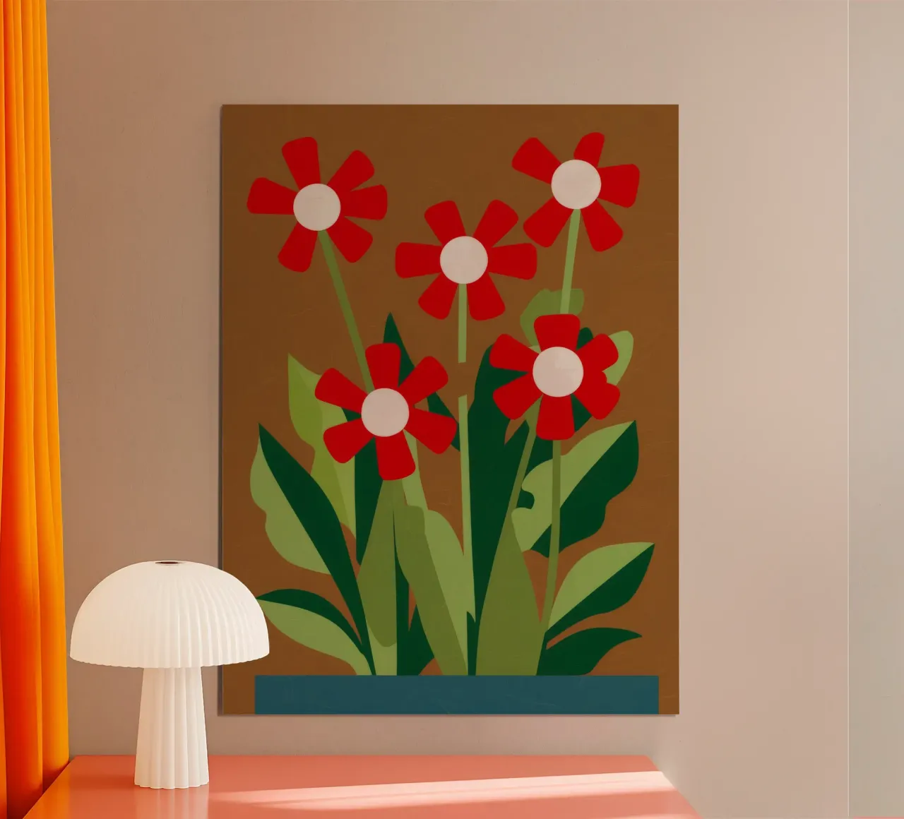 Red Flower Green Box hahnemühle by Peak Delusion