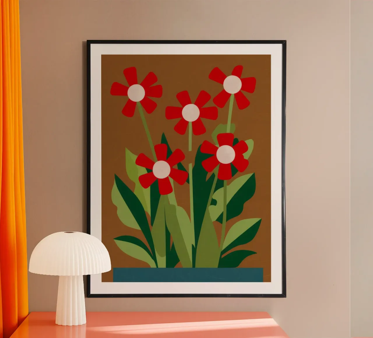 Red Flower Green Box hahnemühle by Peak Delusion