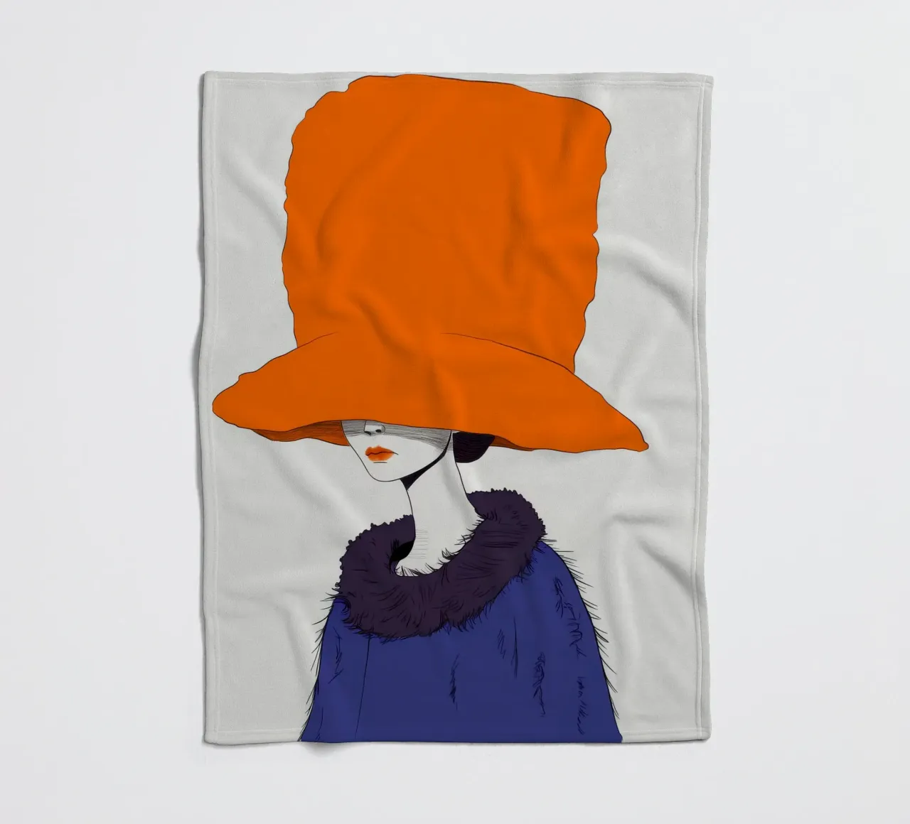 Enigmatico cappello arancione coperta in pile da Peak Delusion