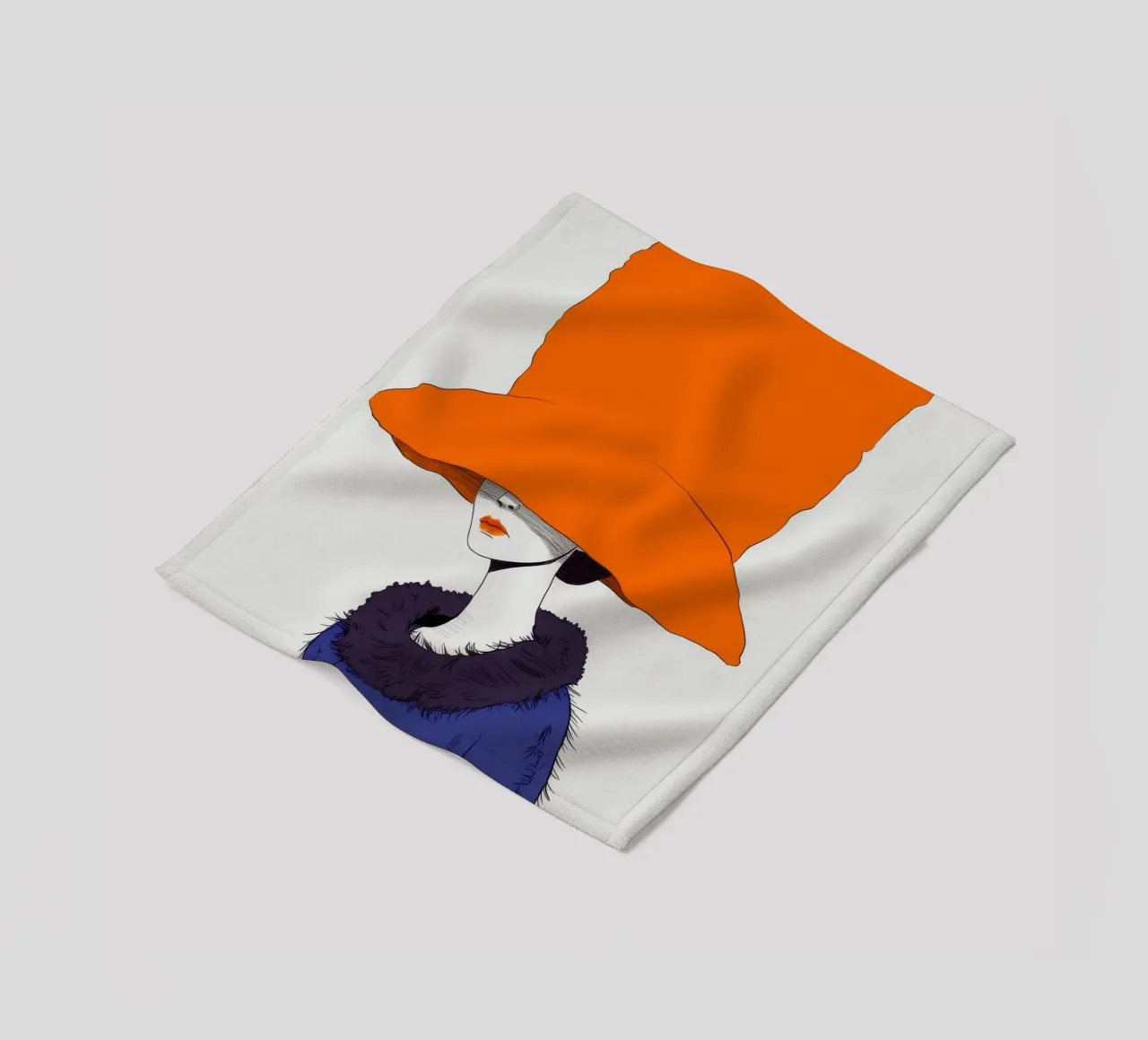 Enigmatico cappello arancione coperta in pile da Peak Delusion