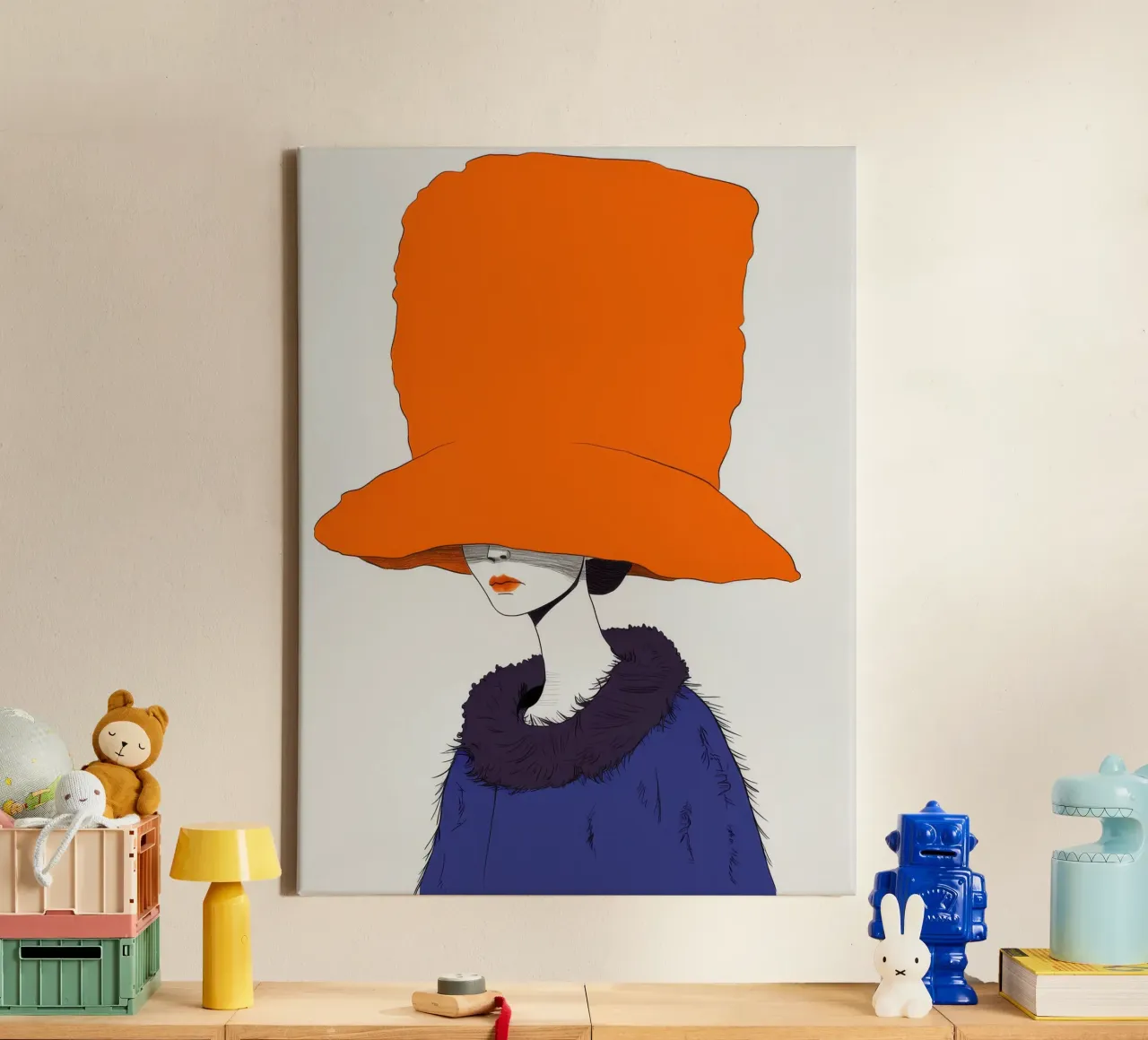 Enigmatico cappello arancione tela con Cornice a cassetta da Peak Delusion