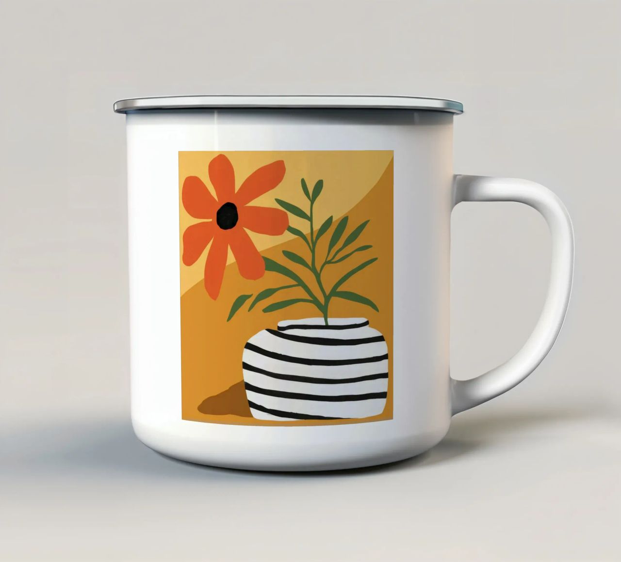 Vaso a righe Sun Bloom tazza in smalto da Peak Delusion