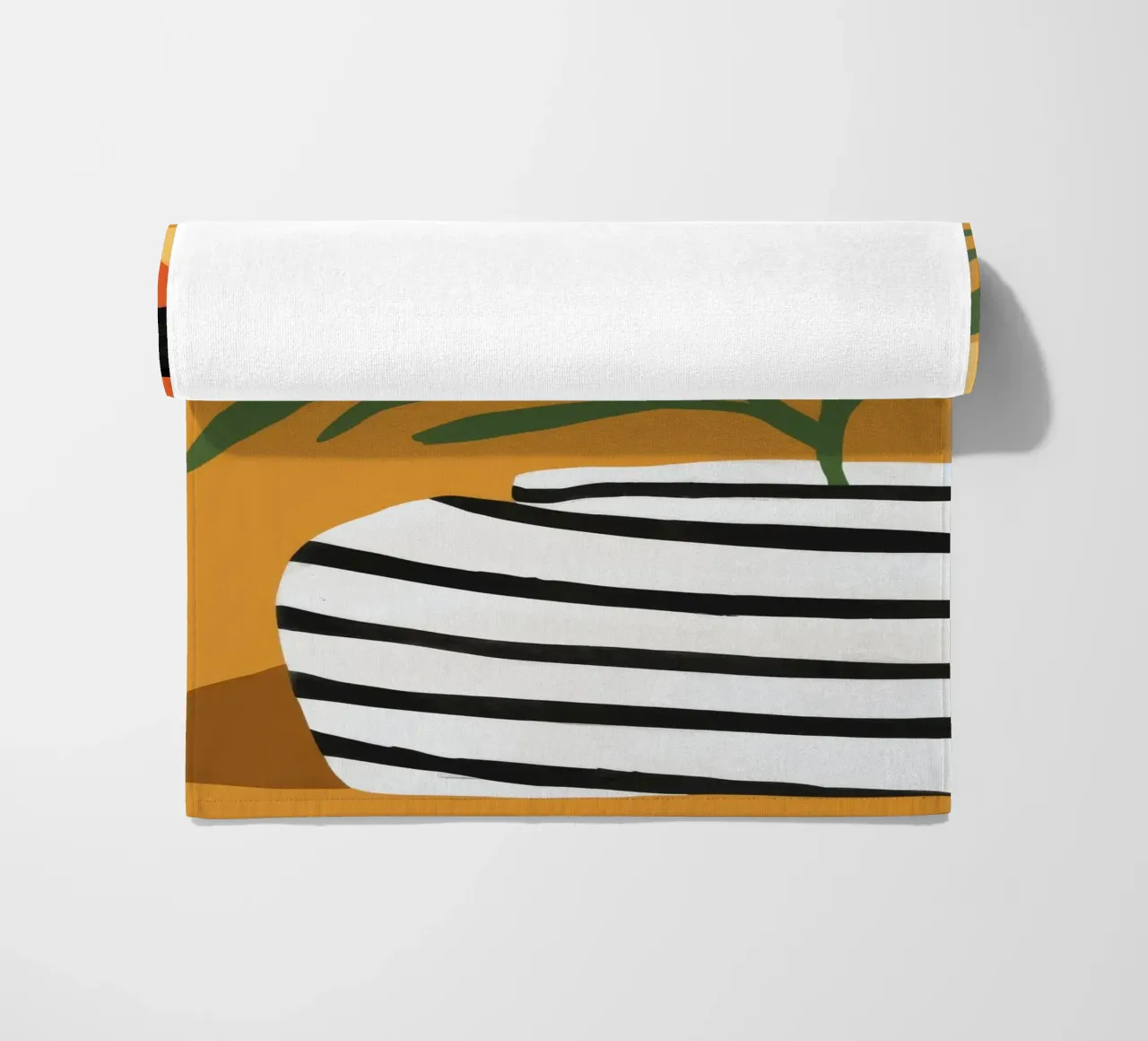 Striped Vase Sun Bloom beach towel by Peak Delusion