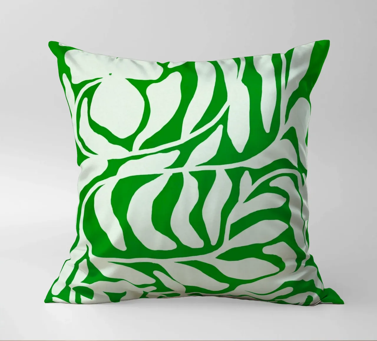 Tropical Green Cutout Floral Pattern with Island Vibe cuscino da mysteriouscoco