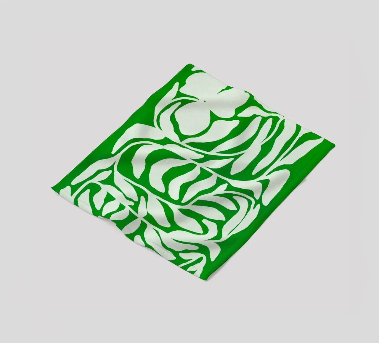 Tropical Green Cutout Floral Pattern with Island Vibe coperta in pile da mysteriouscoco
