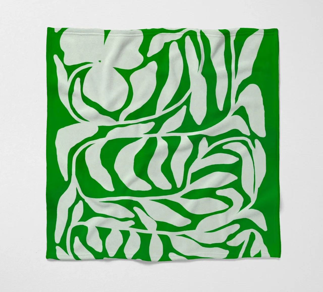 Tropical Green Cutout Floral Pattern with Island Vibe coperta in pile da mysteriouscoco