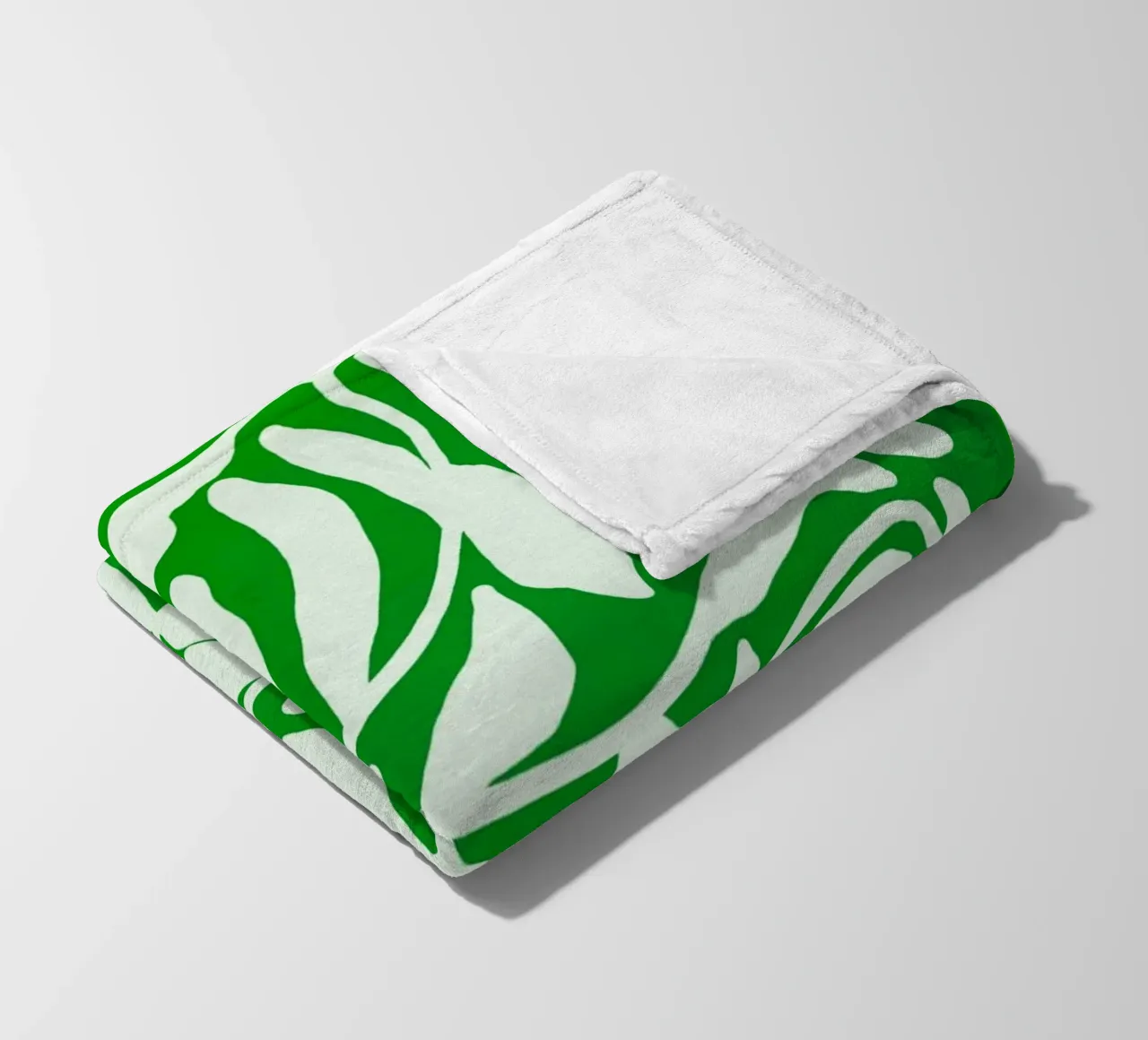 Tropical Green Cutout Floral Pattern with Island Vibe coperta in pile da mysteriouscoco