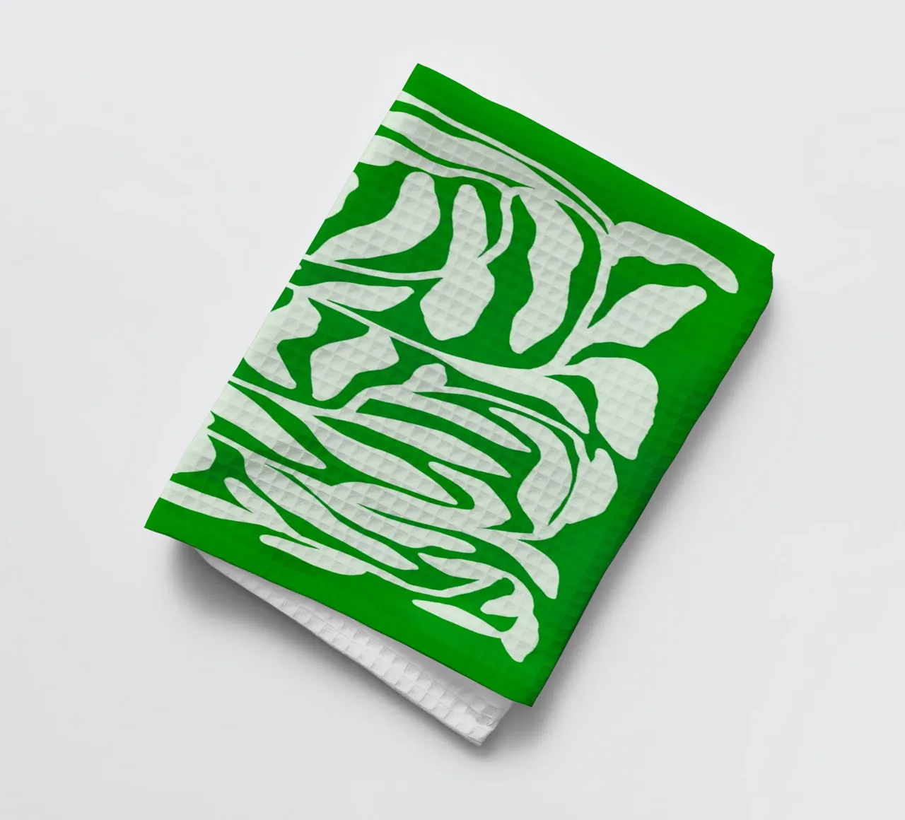 Tropical Green Cutout Floral Pattern with Island Vibe canovaccio da cucina da mysteriouscoco