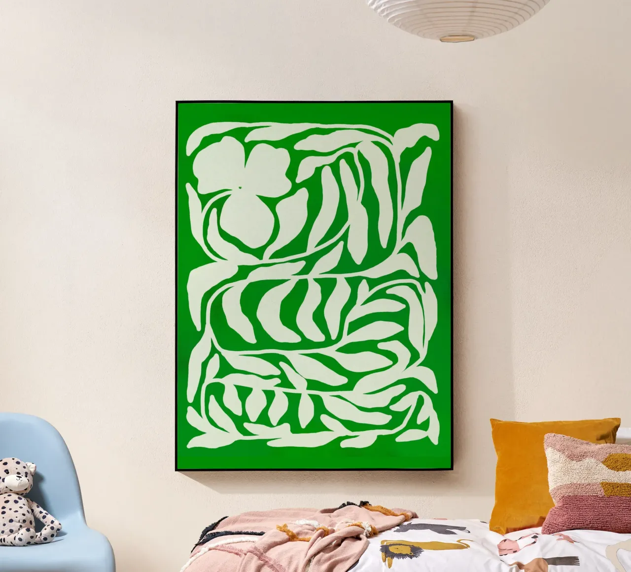 Tropical Green Cutout Floral Pattern with Island Vibe metacrilato de mysteriouscoco