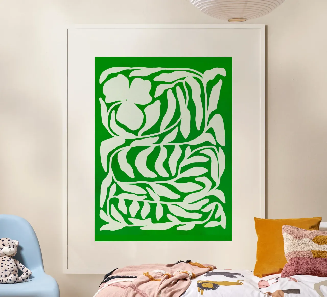 Tropical Green Cutout Floral Pattern with Island Vibe carta hahnemühle da mysteriouscoco
