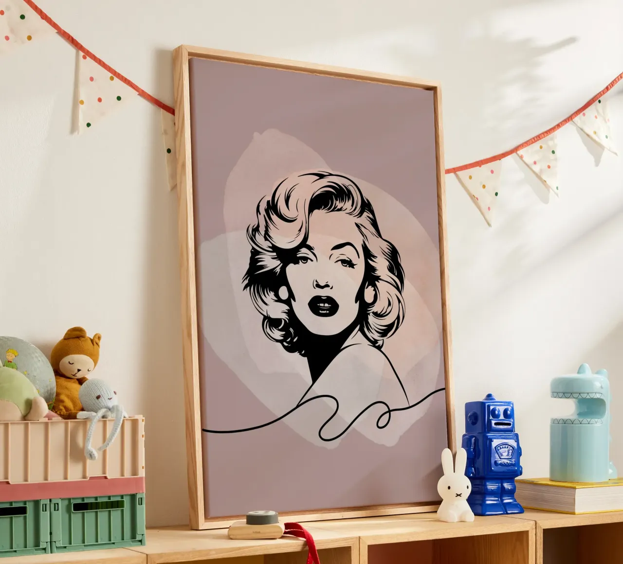 Marilyn-Line tela con Cornice a cassetta da AESTHETIC VIBES by Isabel