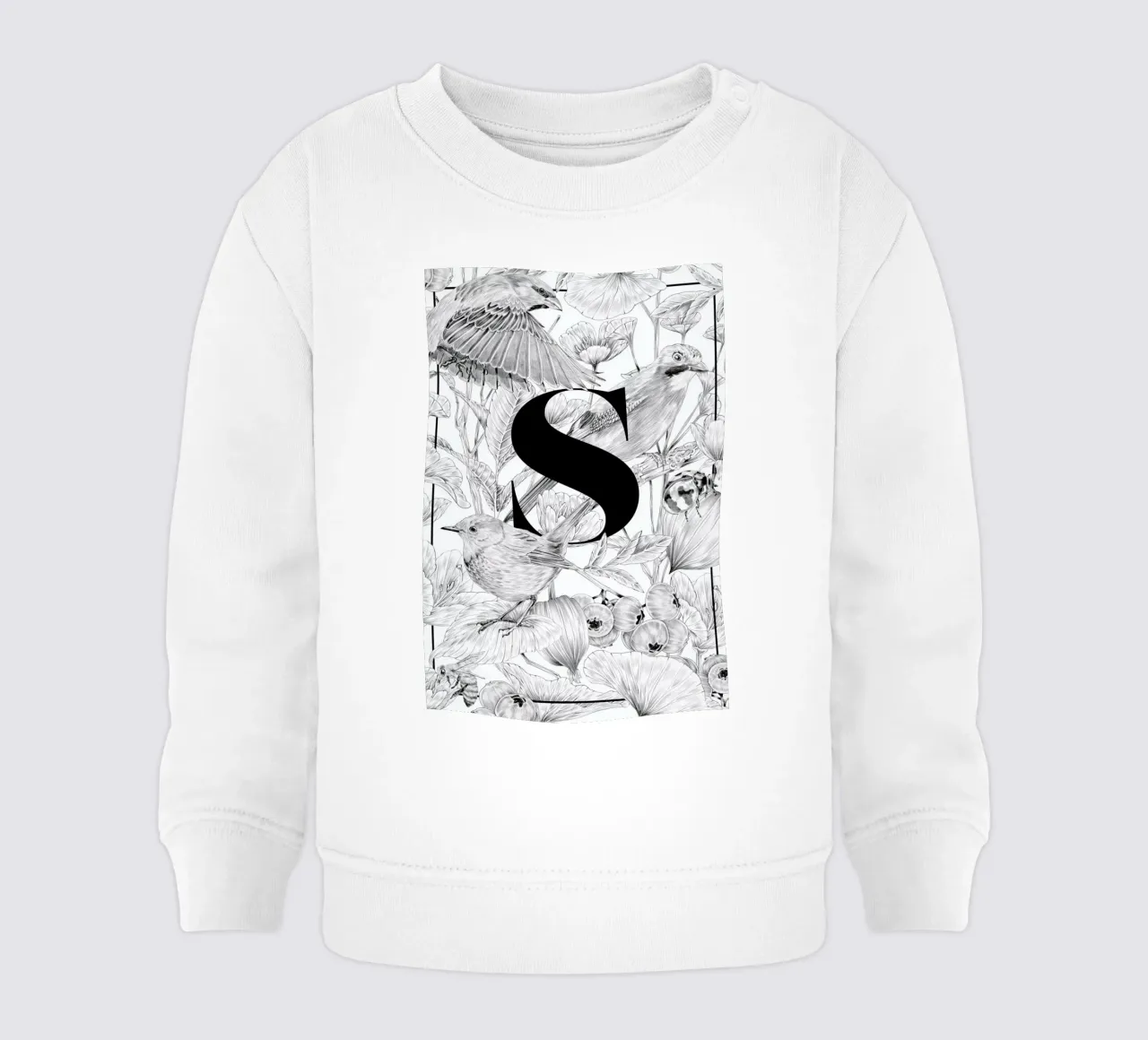 Floral Alphabet S1 felpa neonato da Faunesque