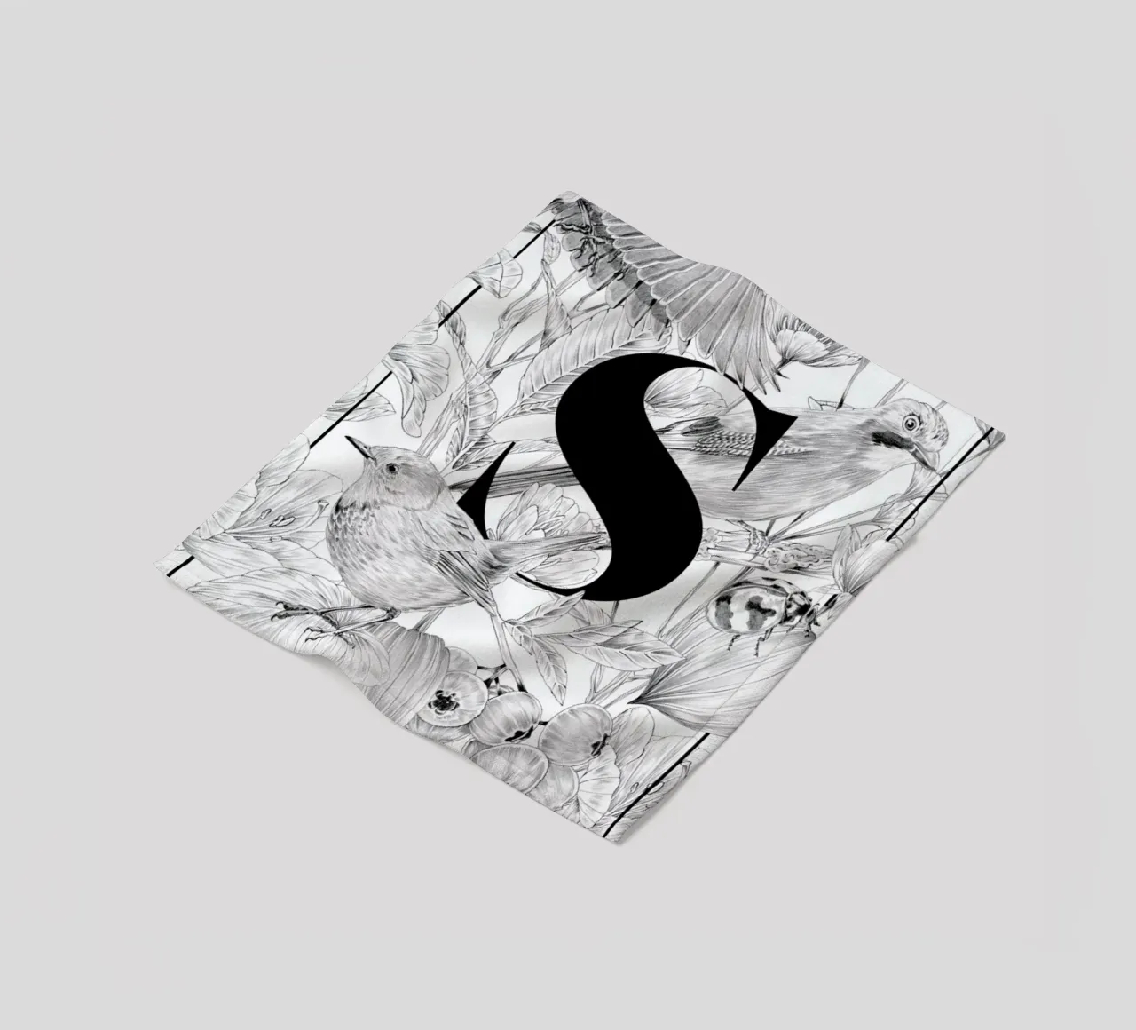 Floral Alphabet S1 Fleecedecke von Faunesque